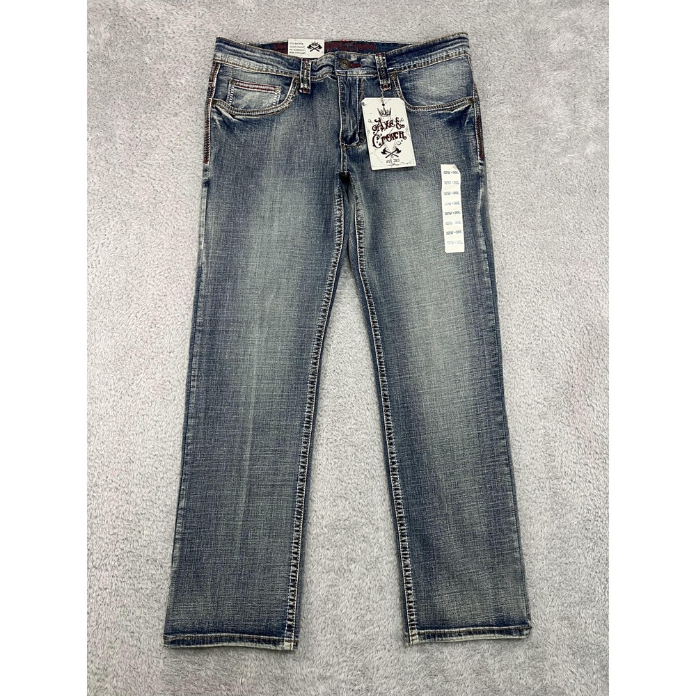 Axe & Crown Jeans Men's 35x30 (Tag 32x30) Blue NWT Classic Straight Low Rise